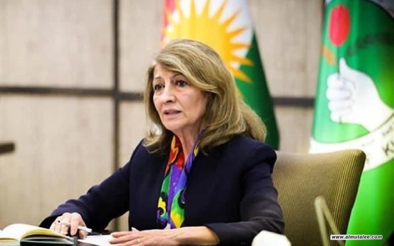 السيدة الأولى: إذا منعت تركيا طائراتها عن السليمانية فعلى أربيل أن تمنعها من الهبوط