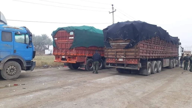 ضبط 10 شاحنات تستخدم بتهريب السكراب في ديالى