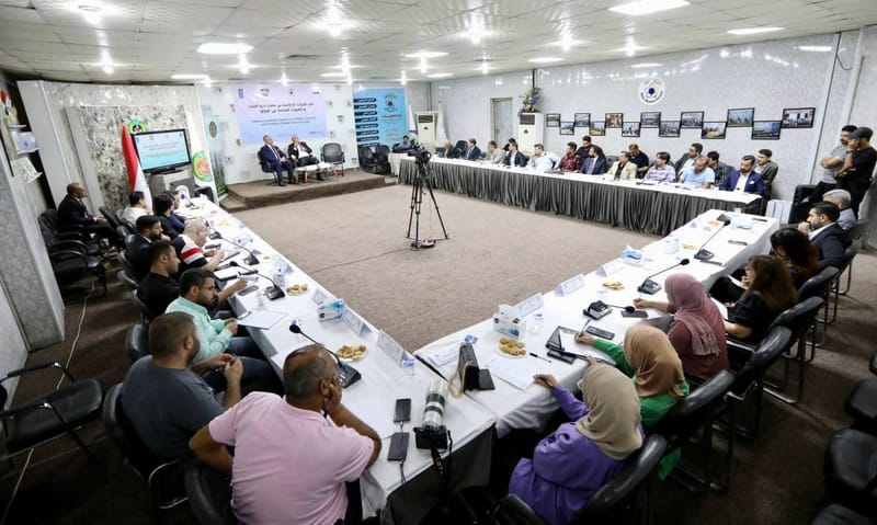 بحضور وزير الصحة والصحة النيابية ووزارة البيئة  الورشة التدريبية الاعلامية الثالثة  في قضايا ندرة المياه والتغيرات المناخية