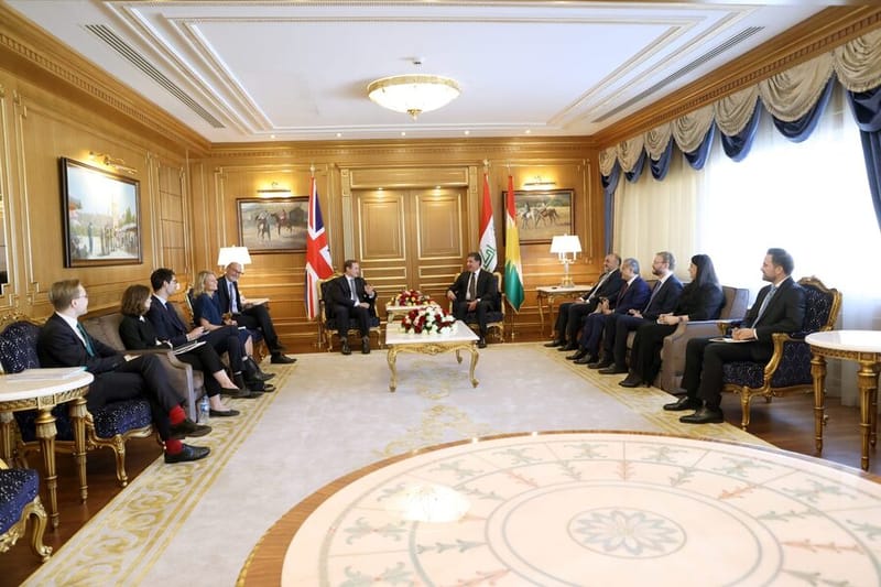 رئيس إقليم كوردستان يجتمع بوزير الدولة البريطاني للشؤون الأمنية