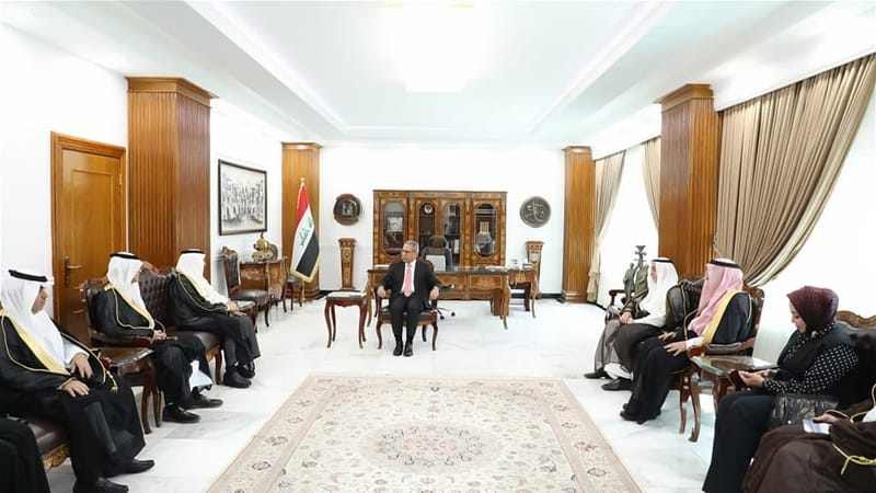 رئيس مجلس القضاء يبحث مع وفد سعودي التعاون بين البلدين