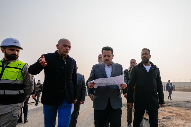 السوداني يطلع ميدانياً على أعمال الصيانة والتأهيل الجارية في مدخل بغداد- واسط