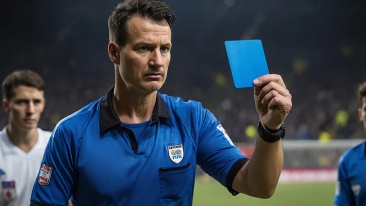 "البطاقة الزرقاء" تدخل مجال كرة القدم.. تعرف على تفاصيلها