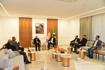 وفد مؤسسة  بحر العلوم يناقش مع القيادي في الاتحاد الوطني الكردستاني شالاو كوسرت تعزيز التعاون والعمل المشترك