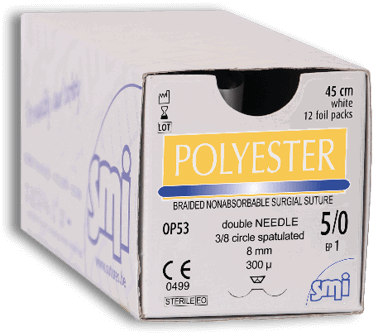 FIL DE SUTURE OPHTALMO 5/0 POLYESTER NON ABSORBABLE