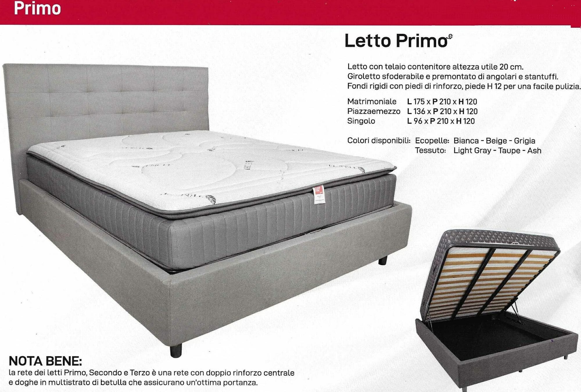 LETTO CONTENITORE MODELLO PRIMO