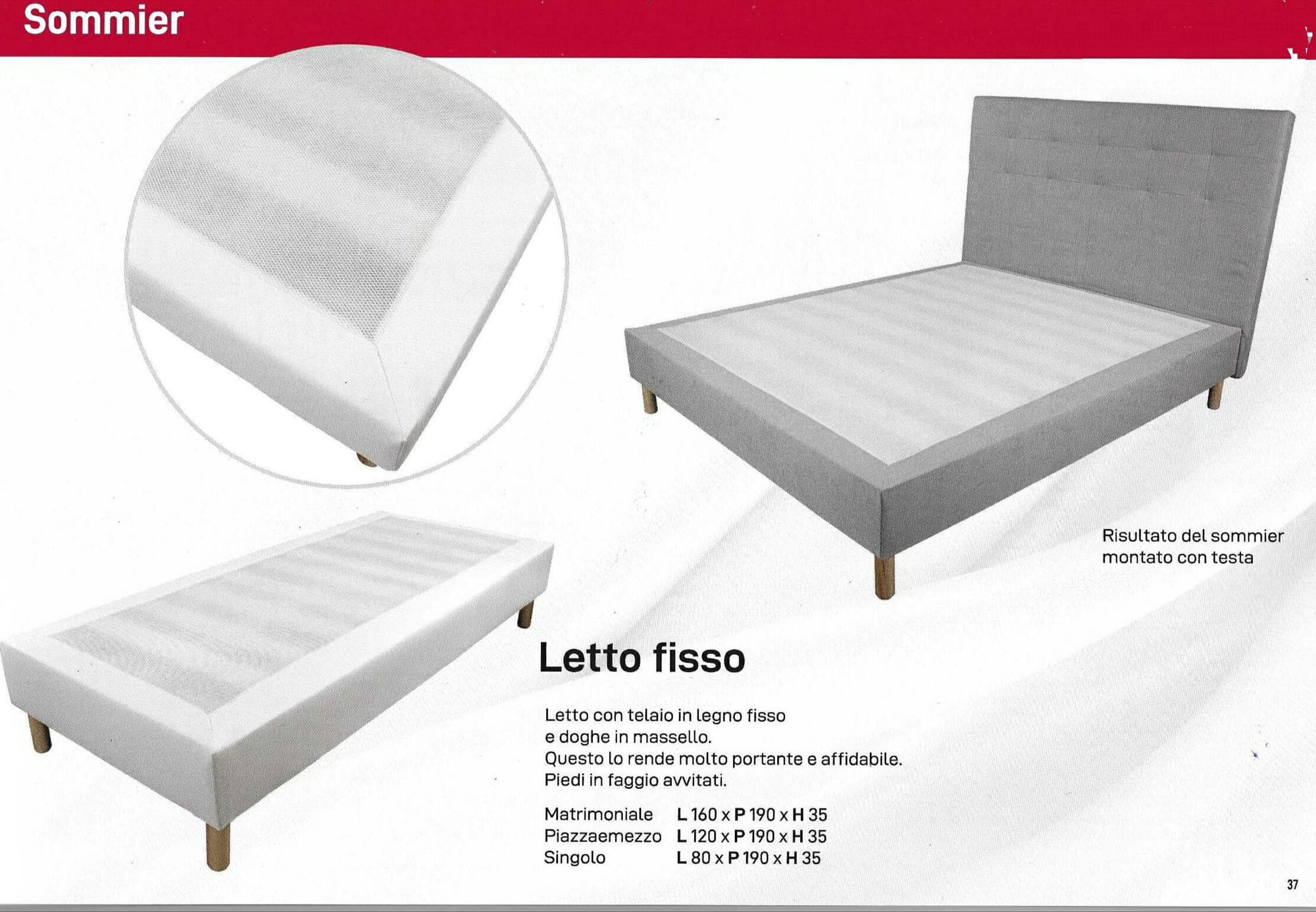 LETTO MODELLO SOMMIER