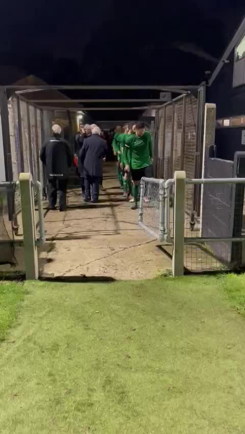 Team in the tunnel before the game