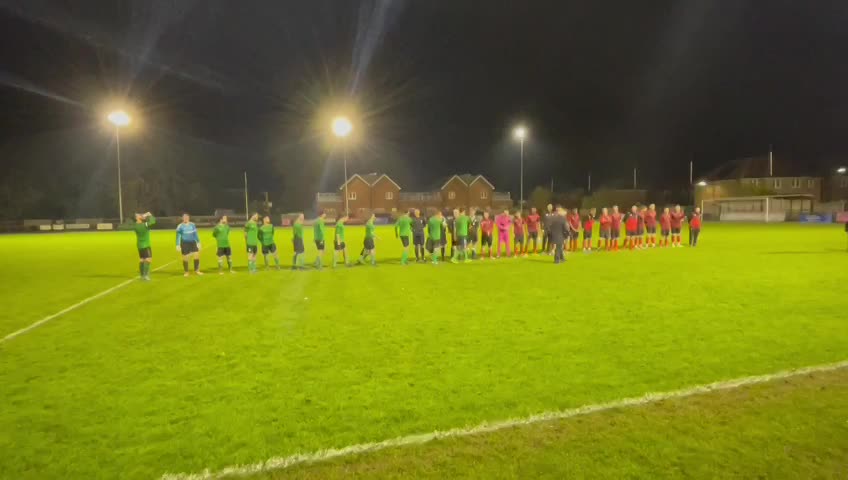 Handshakes before the game