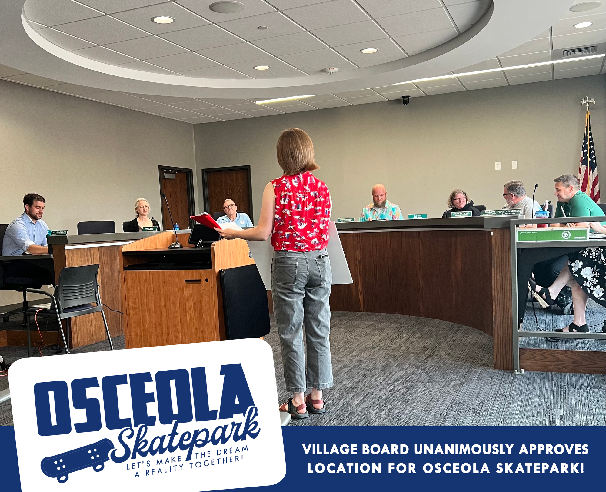 Osceola Village Board Unanimously Approves Location for Skatepark