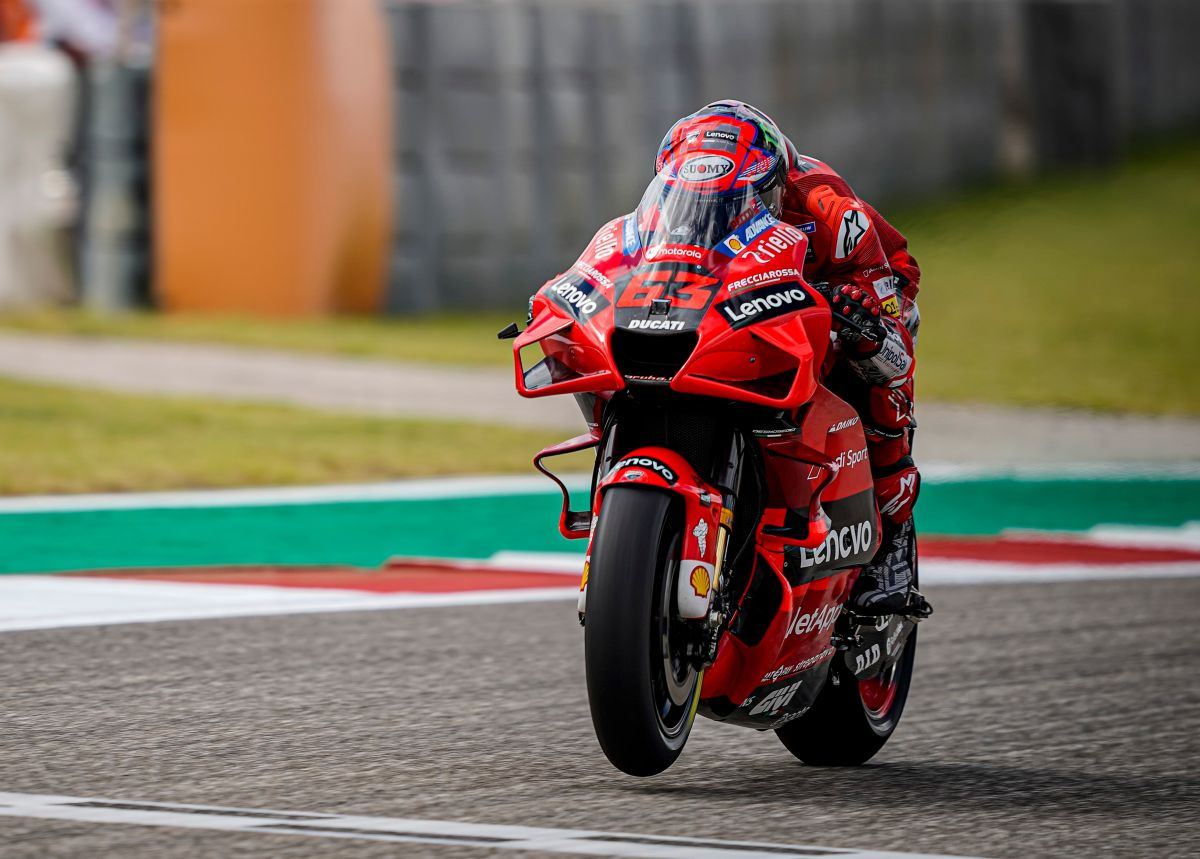 Bagnaia Takes Third Consecutive MotoGP Pole In Texas