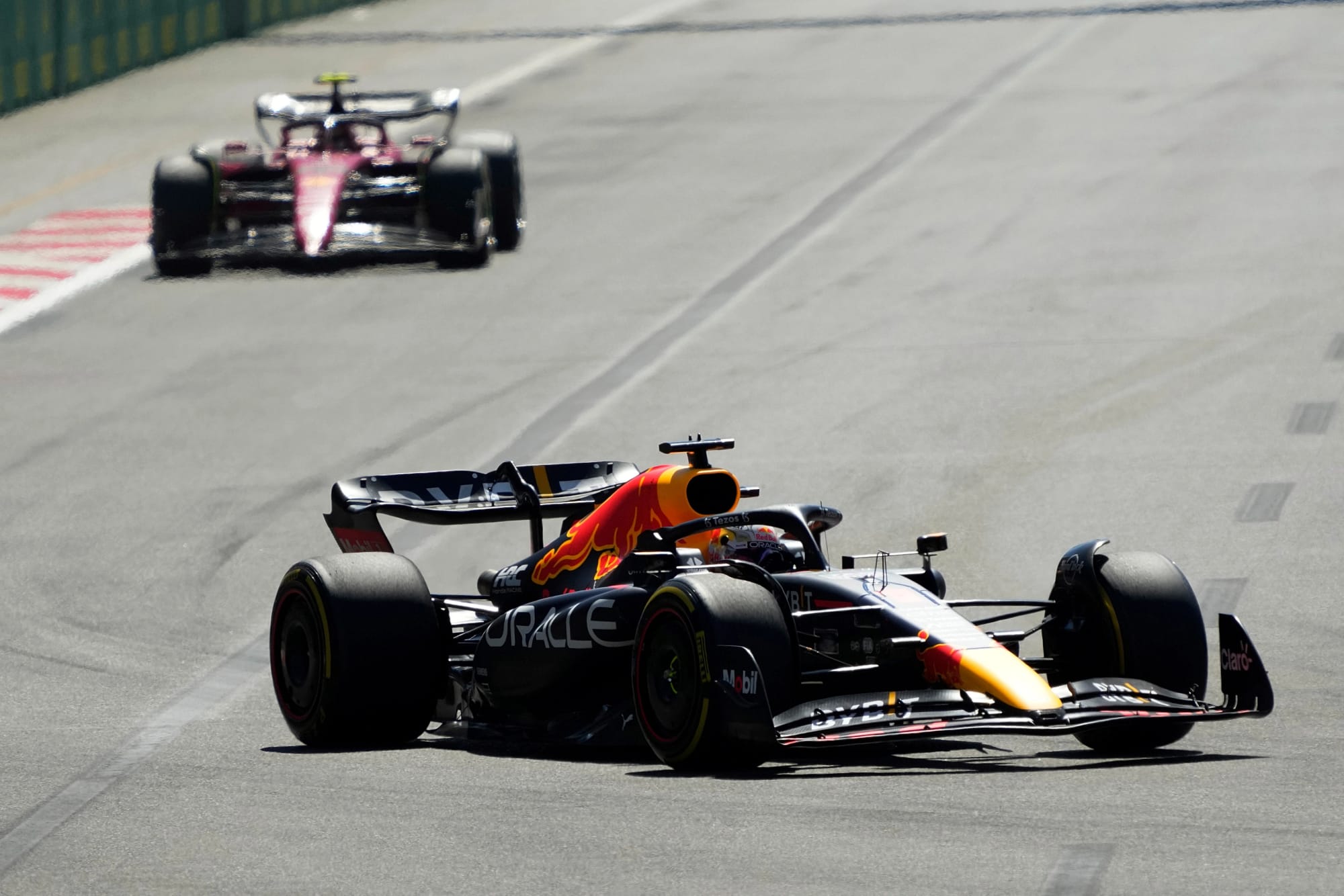 Verstappen Leads Red Bull 1-2 In Baku After Ferrari Failures