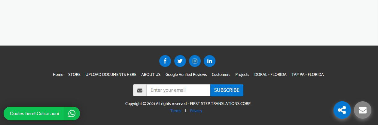 FIRST STEP TRANSLATIONS CORP. DESIGN 2