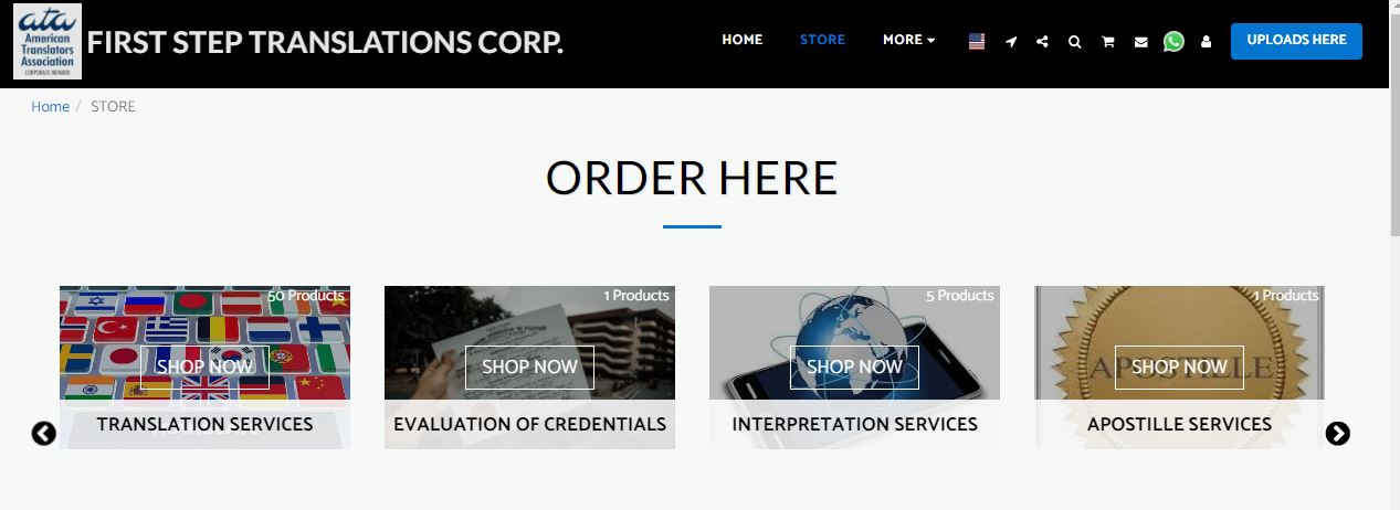 FIRST STEP TRANSLATIONS CORP. DESIGN 2