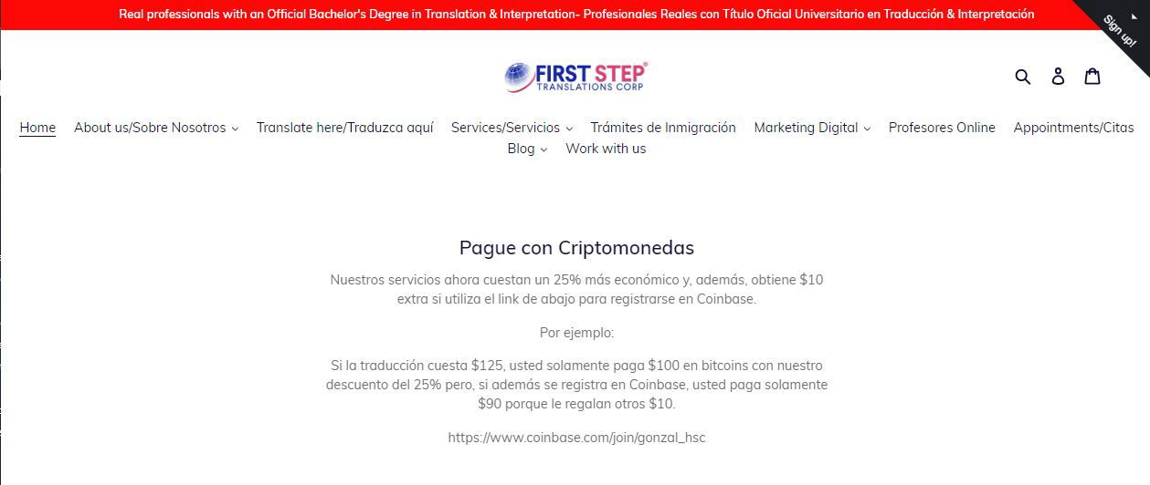 FIRST STEP TRANSLATIONS CORP. DESIGN 3