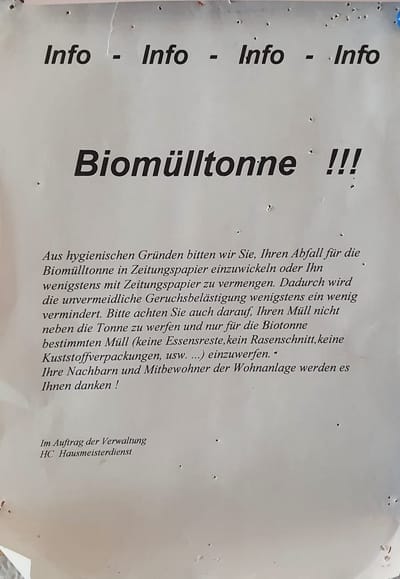 Weg mit dem Biomüll?