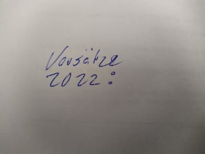 Vorsätze 2022