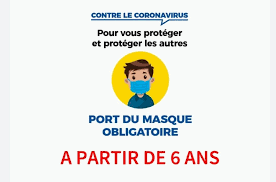 Masque obligatoire - rappel cas positif/cas contact