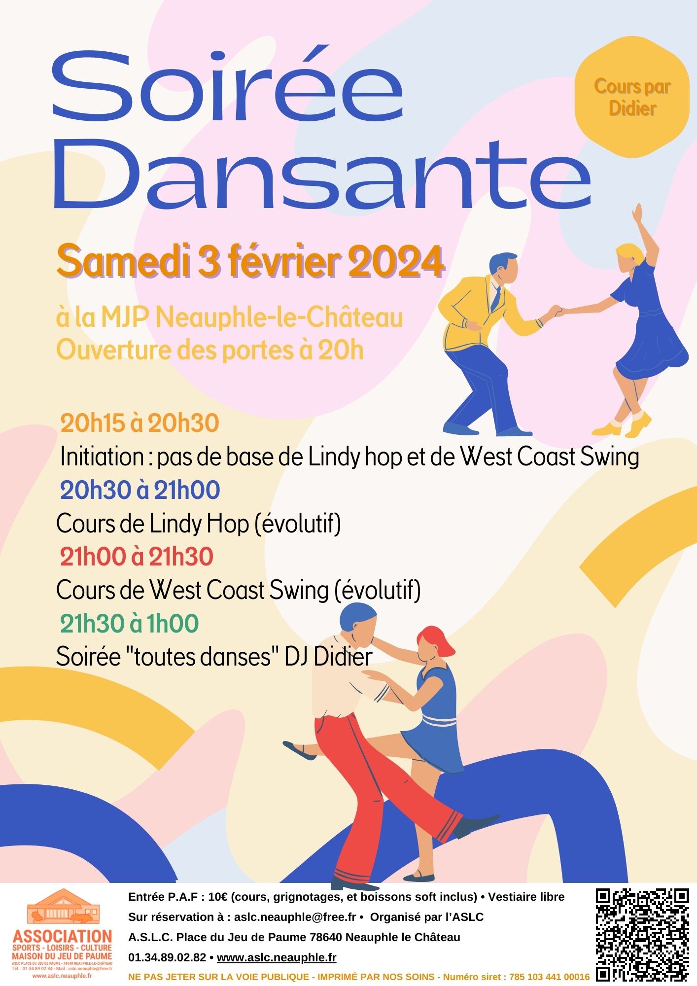 Samedi 3 février 20h : Soirée dansante