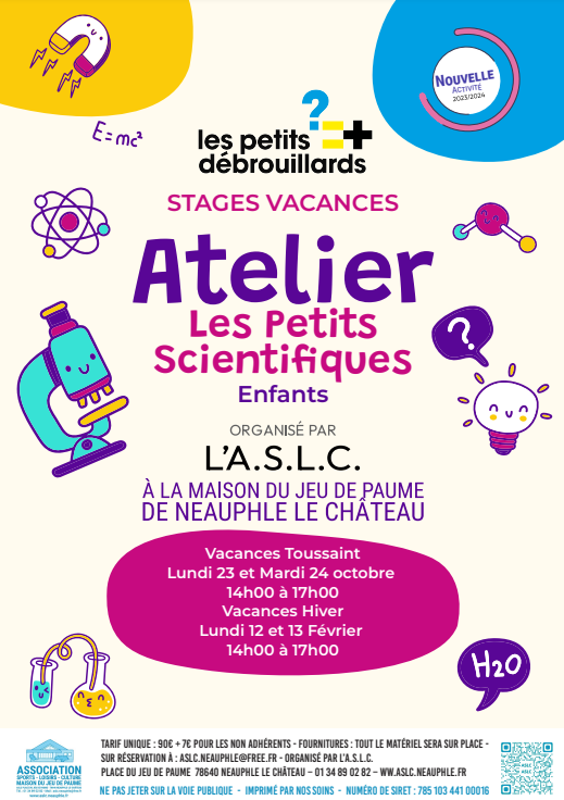 Atelier des petits scientifiques : détails de l'atelier des 12 et 13 février