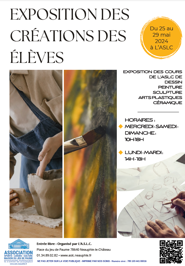 Du samedi 25 au mercredi 29 mai : Exposition dessin peinture