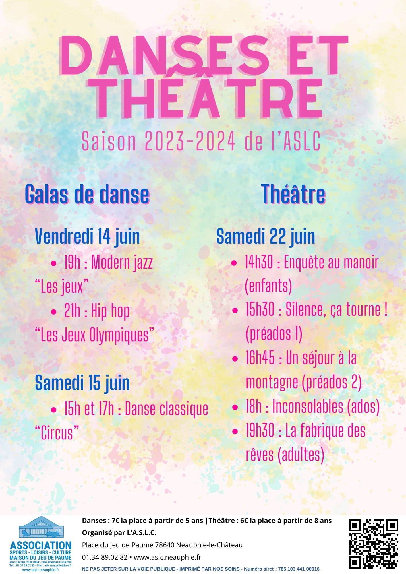En juin : danses et théâtre