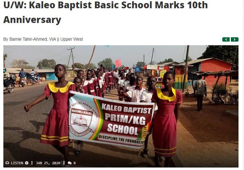 Kaleo Baptist School Marks 10th Anniversary