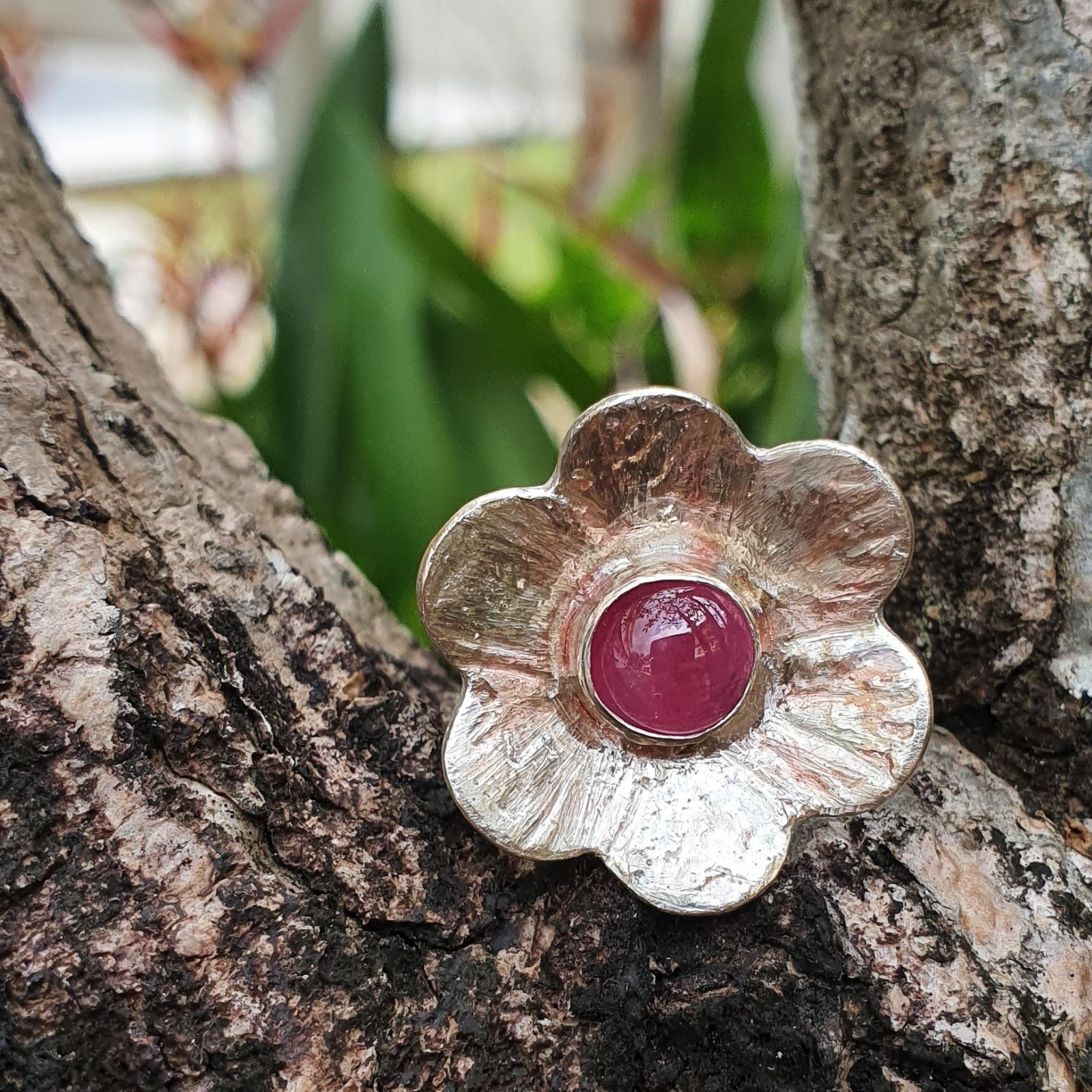 Tourmaline Flower Ring