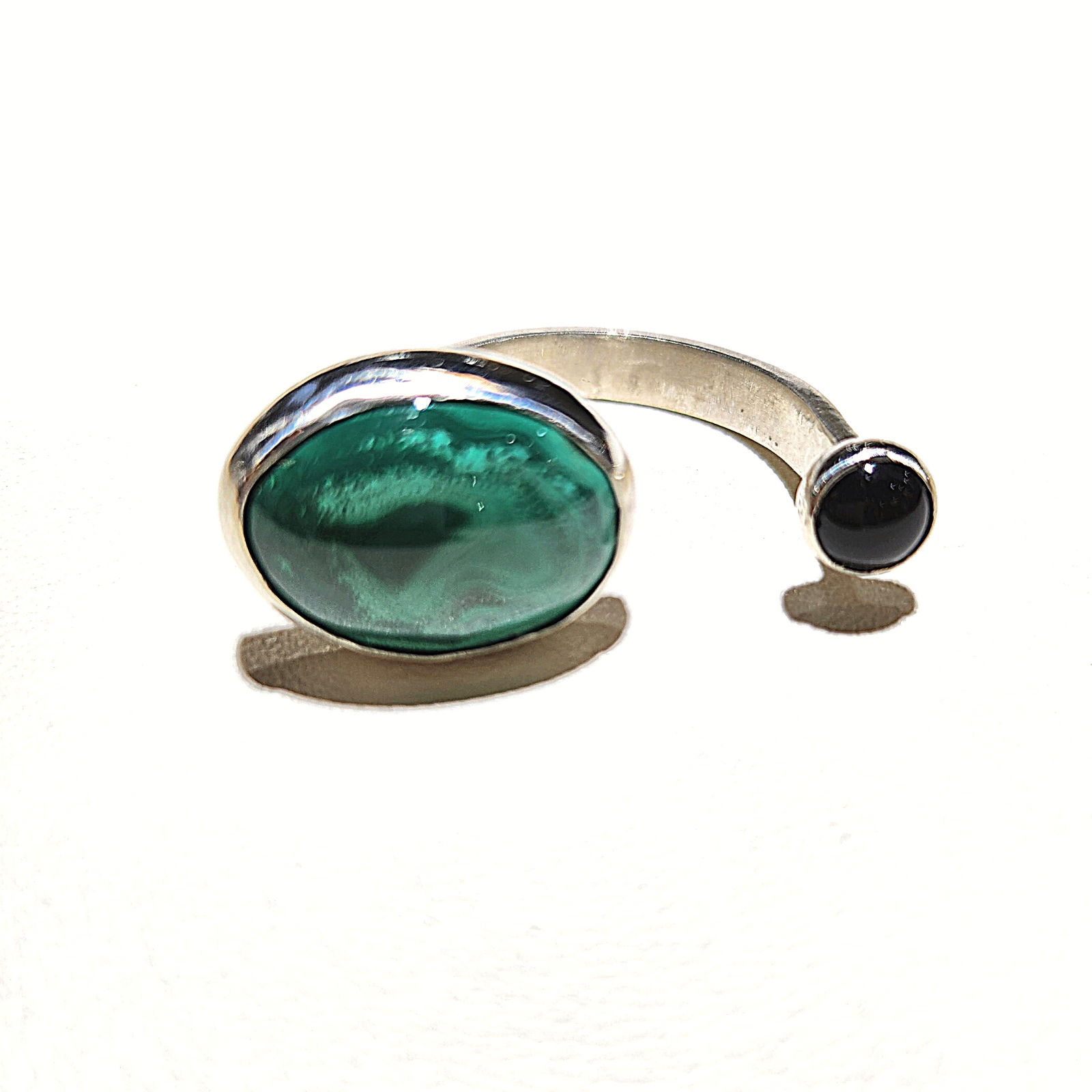 Malachite & Onyx Bubble ring