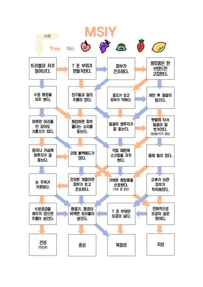 피부 타입 테스트지