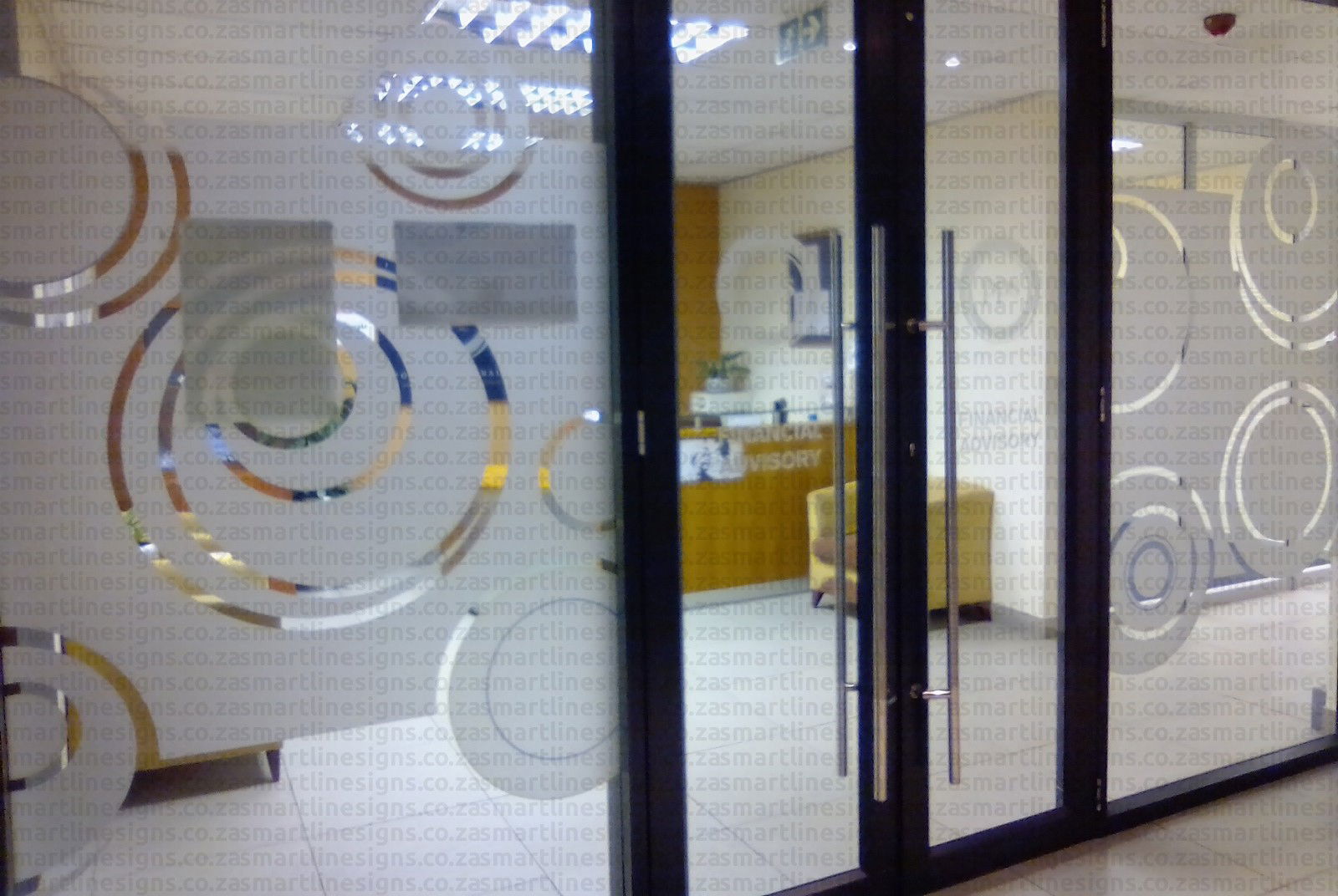 Corporate Client Frosted entrance doors