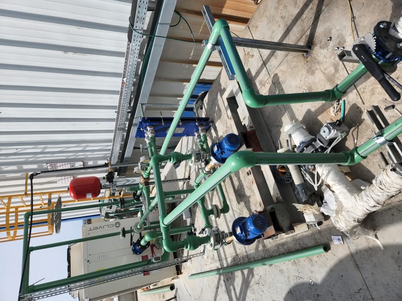 ייצור והתקנת צנרת PPR כולל משאבות 