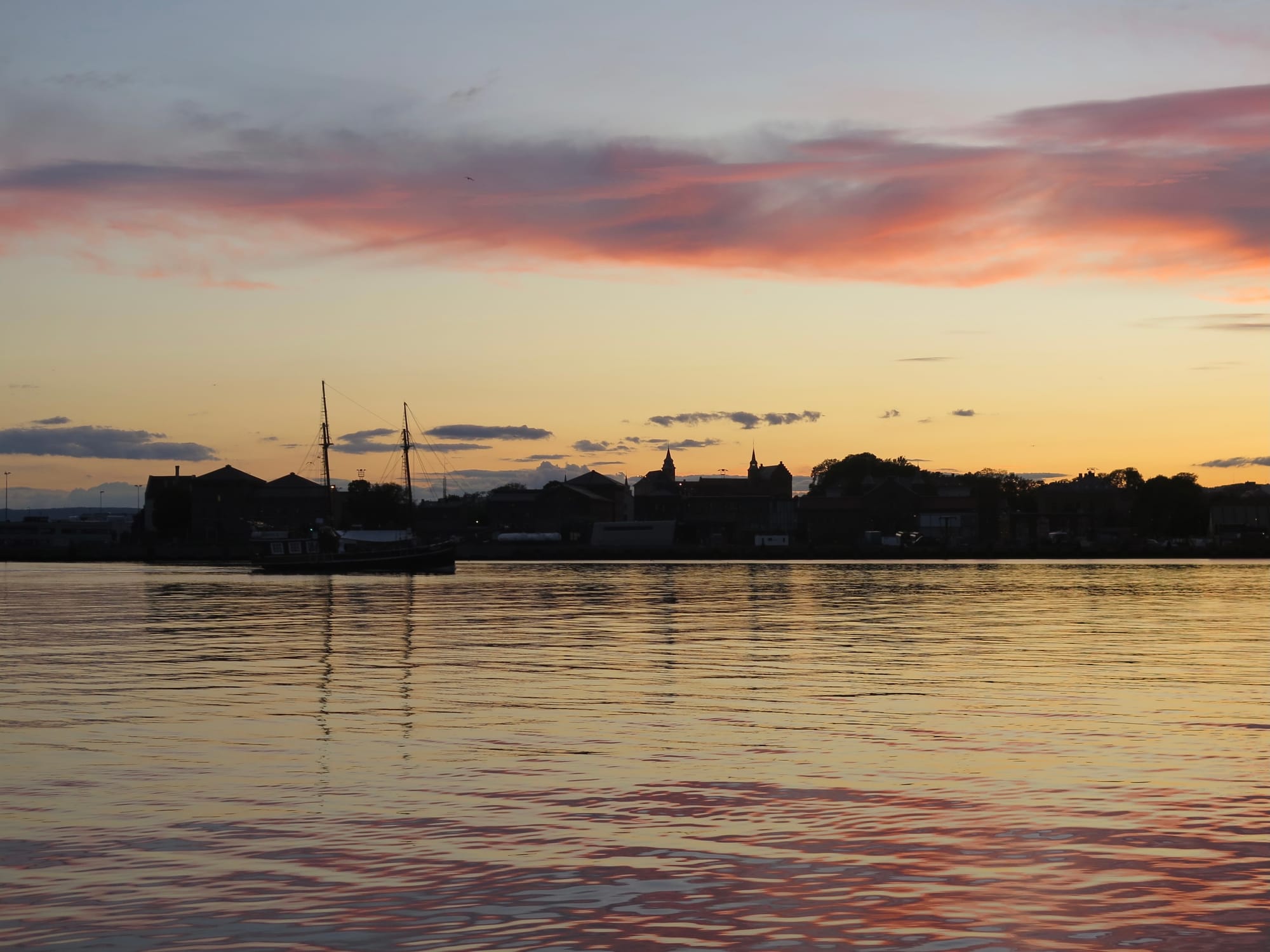 Sonnenuntergang in Oslo