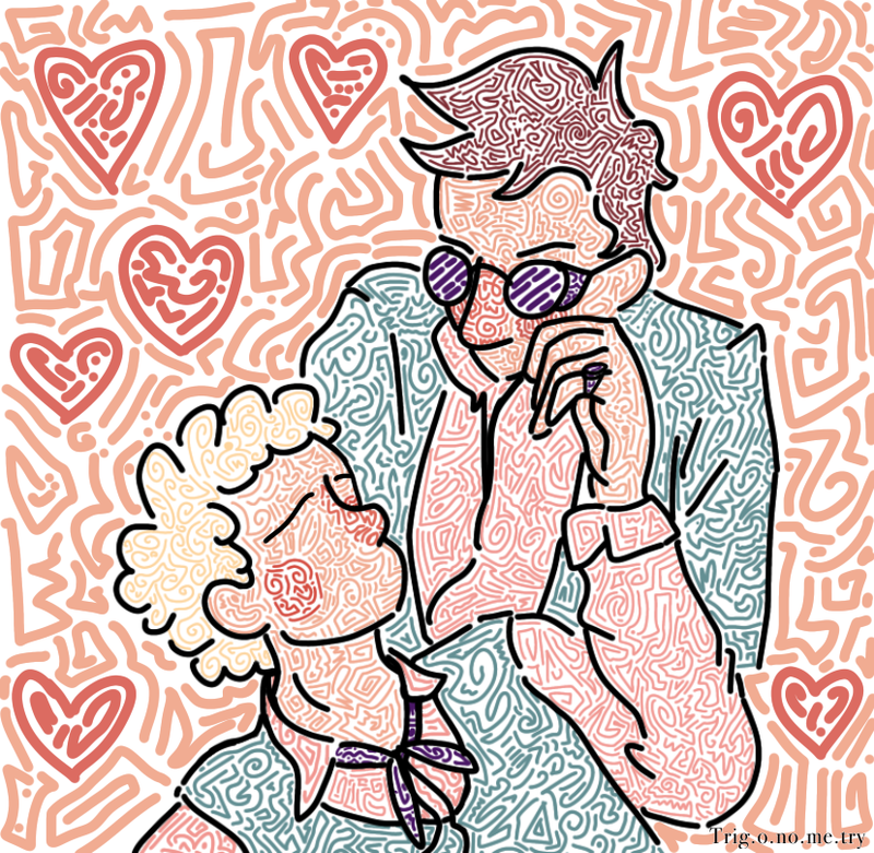 Digital Art of Good Omens 