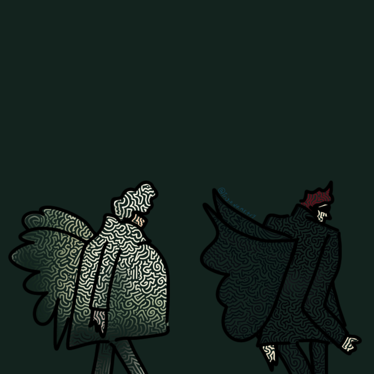 Digital Art of Good Omens 