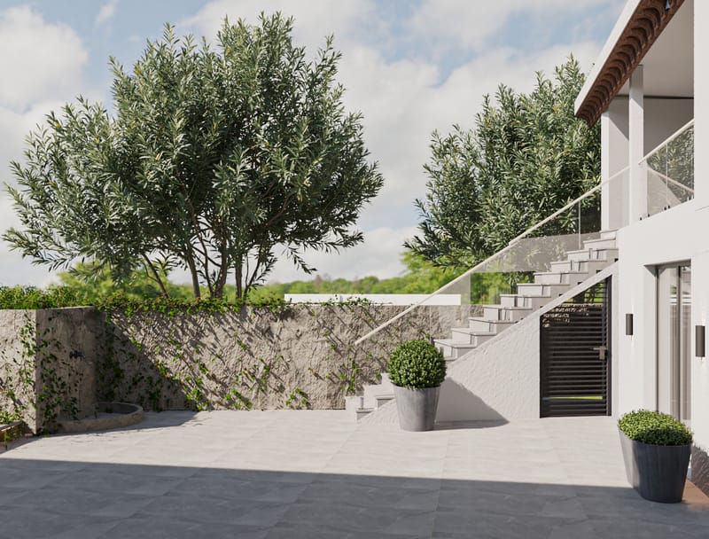 LANDSCAPE OF A PRIVATE HOUSE IN AVLABARI