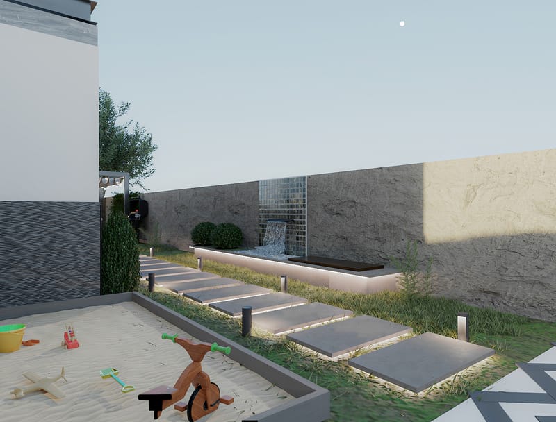 LANDSCAPE OF A PRIVATE HOUSE IN ORTACHALA