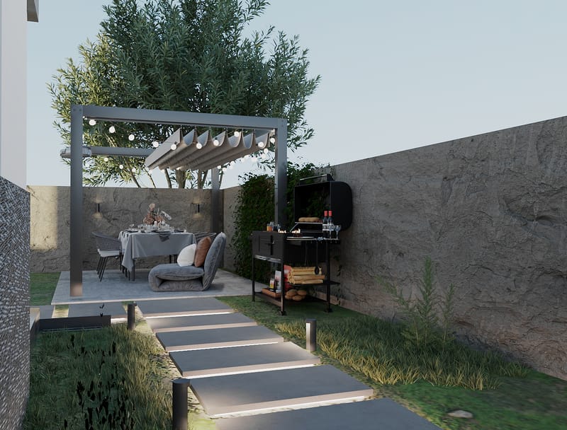 LANDSCAPE OF A PRIVATE HOUSE IN ORTACHALA