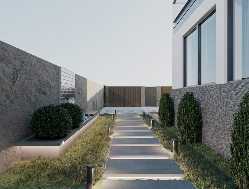 LANDSCAPE OF A PRIVATE HOUSE IN ORTACHALA