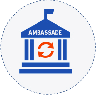 4. Nous traitons votre demande de visa auprès de l’ambassade