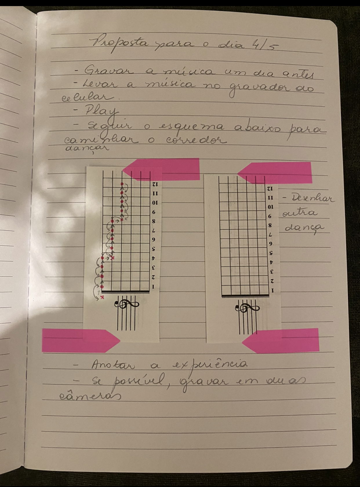 4. Programa para hoje no corredor