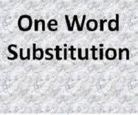 One Word Substitution