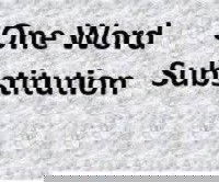 One Word Substitution