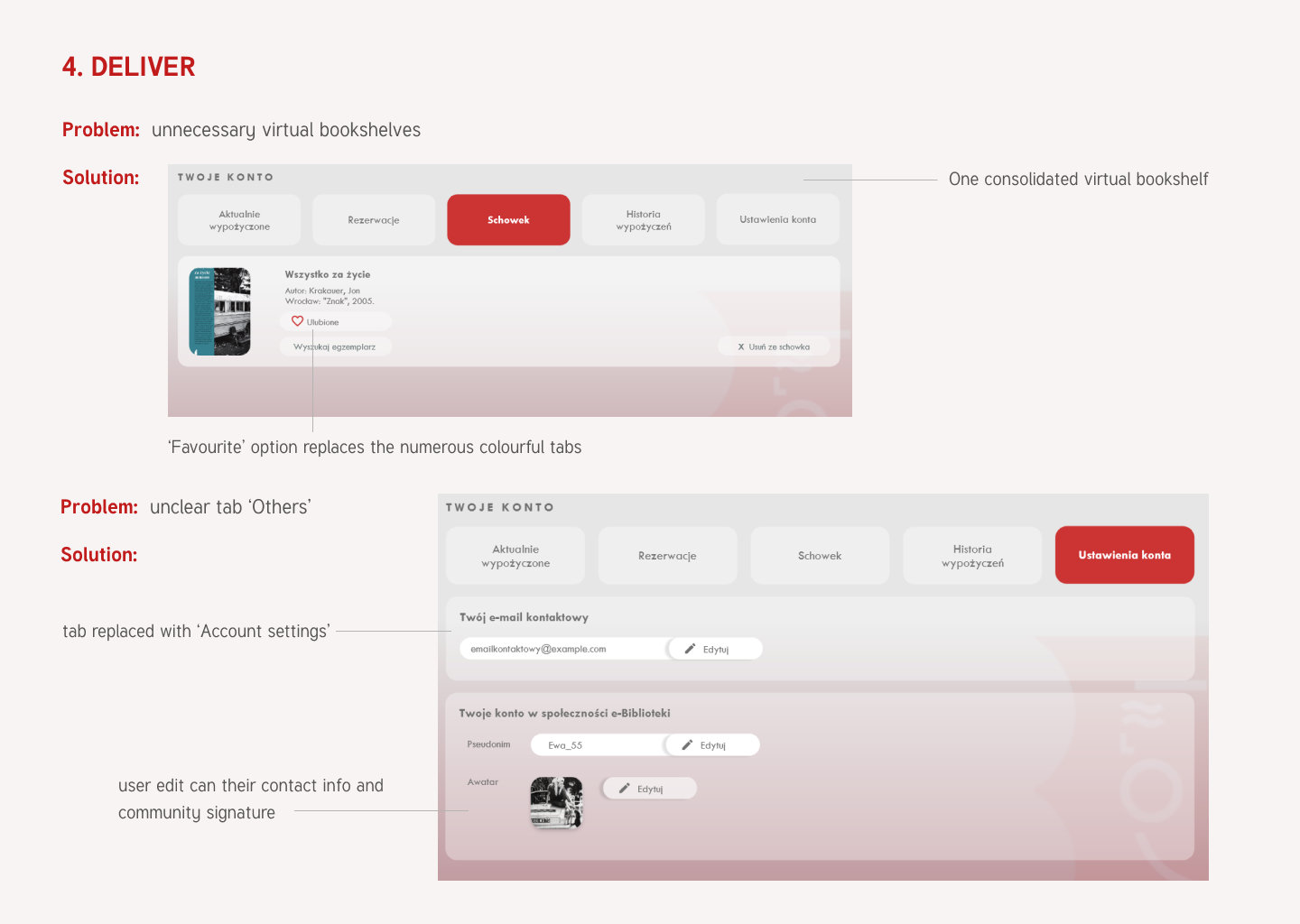 Mokotów Library on-line catalogue - redesign project