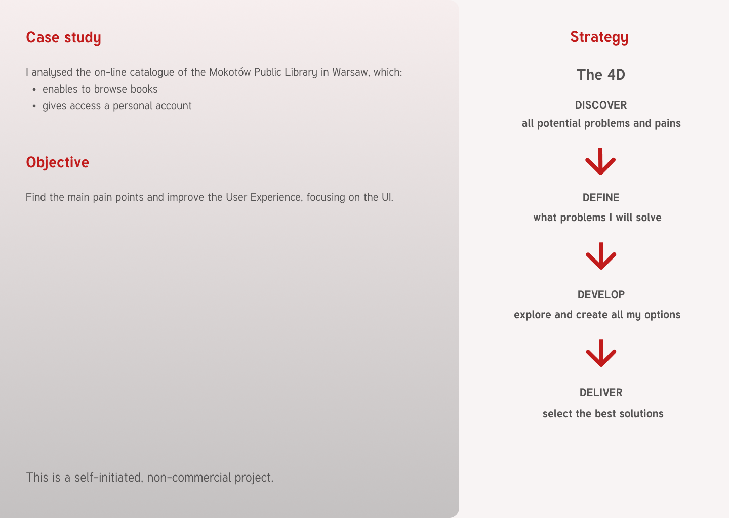 Mokotów Library on-line catalogue - redesign project