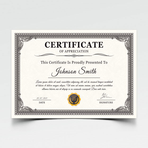 Impressão de certificados