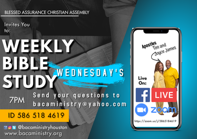 WEDNESDAY SEPTEMBER 7, 2022 BIBLE STUDY