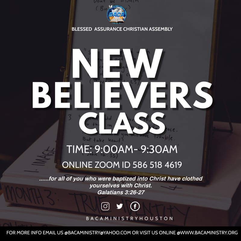 NEW BELIEVERS CLASS