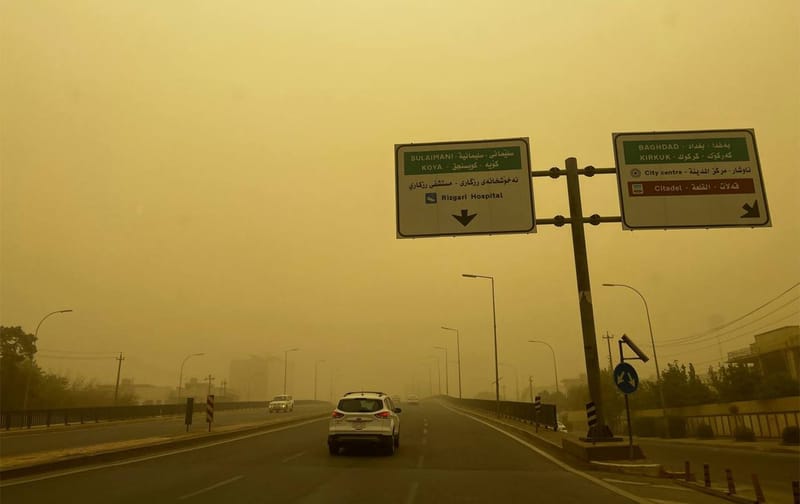 مطار أربيل يعاود إيقاف رحلاته الجوية