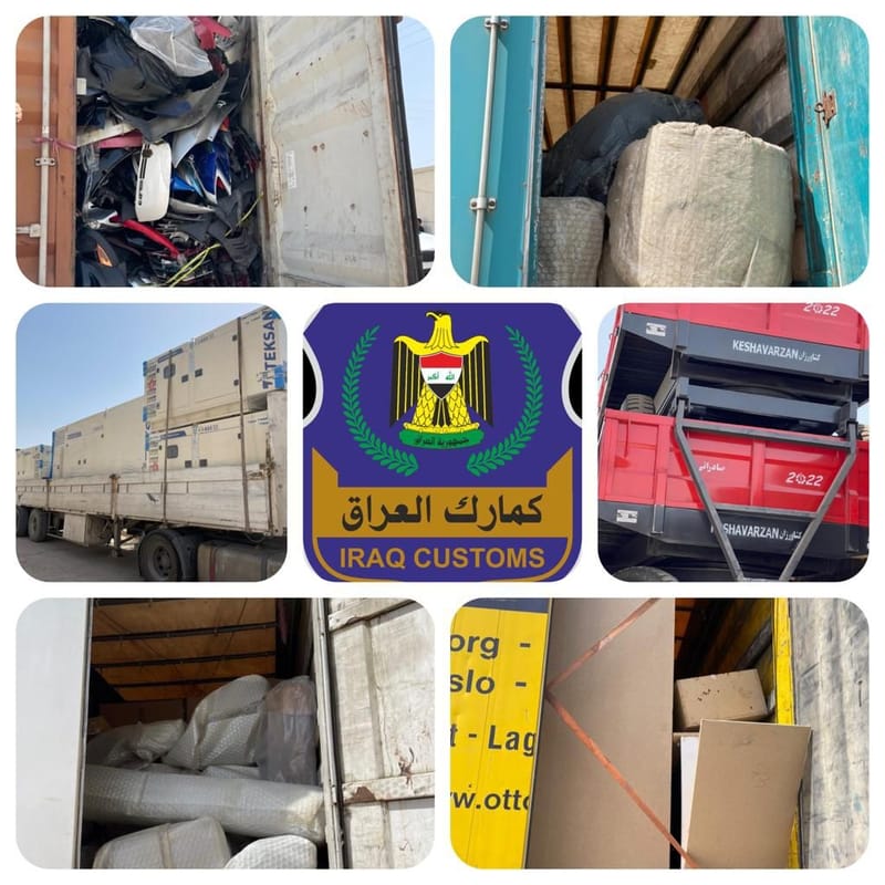 ضبط 9 شاحنات مخالفة للضوابط في جمرك المنطقة الوسطى